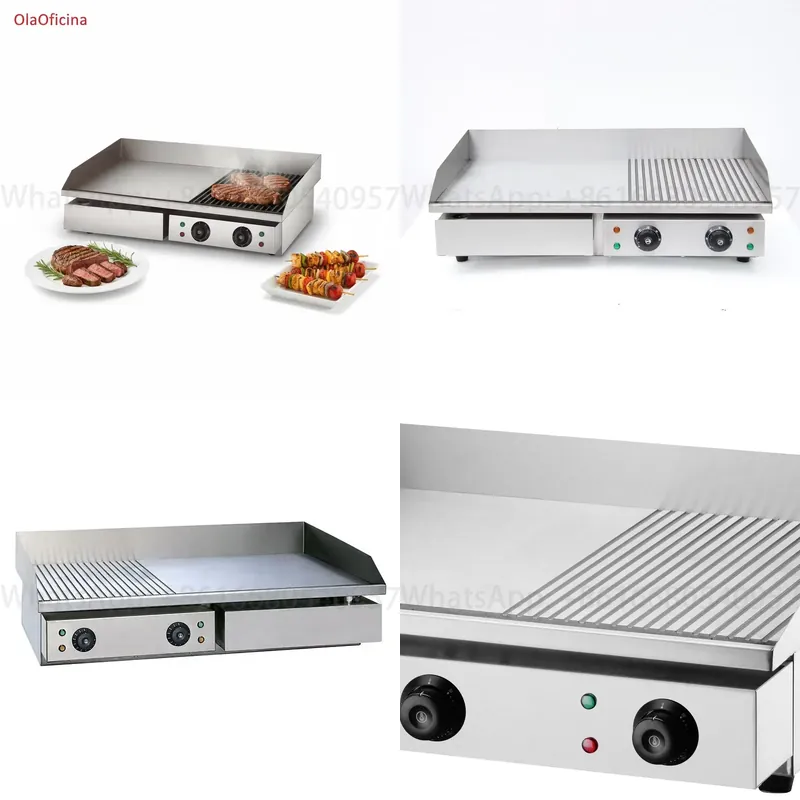 Commercial Kitchen Griddle - 業務用電気グリドル 4.4KW ステンレス製 業務用キッチン グリドル ステーキハウスやBBQ用