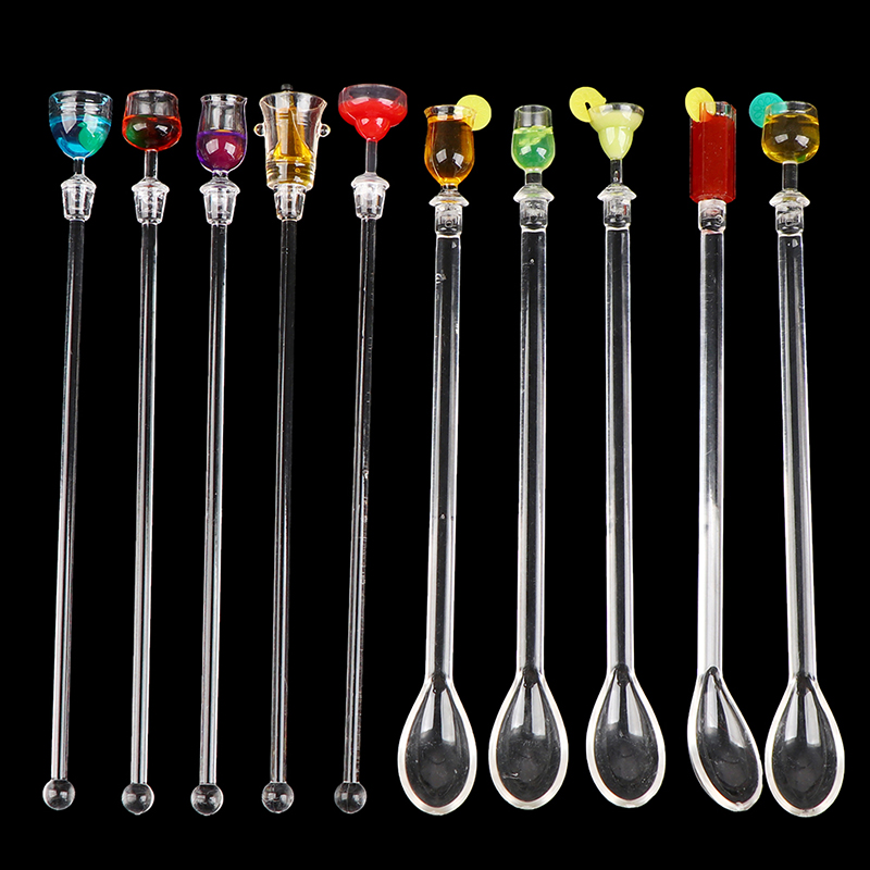 Bar Blender Mixing - カクテルスターラードリンクミキシングスティックセットアクリルカクテルミキサーブレンダーバー用品スウィズルスターラー