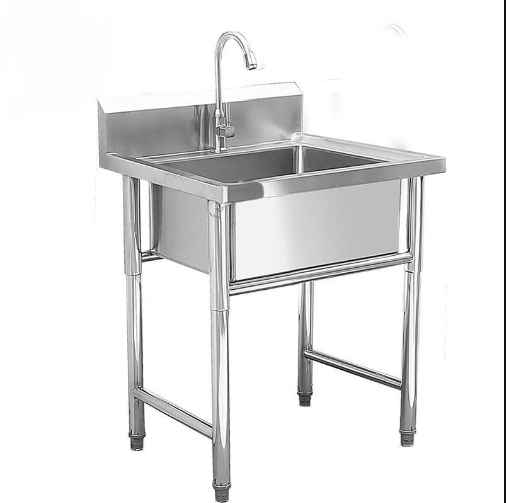Commercial Kitchen Sink - ステンレス製自立型ユーティリティ工業用シングルボウル業務用キッチンシンク1コンパートメントボウル手作りシンク