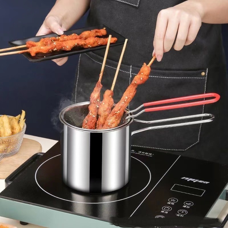 Commercial Kitchen Appliance - ステンレス製のディープフライヤー、揚げ物バスケット付き、多機能小型鍋、キッチン専用、揚げ物やその他の調理器具