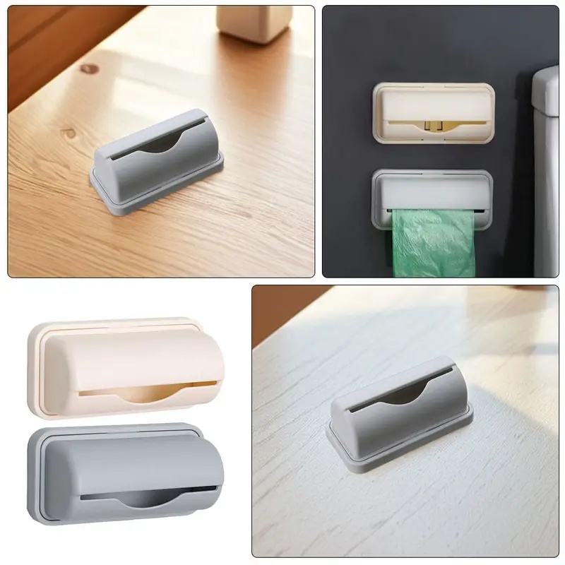 Commercial Kitchen Rack - 1/2/3/4個 壁掛け式ゴミ袋ディスペンサー キッチン必需品 バッグ収納オーガナイザー キャビネット、棚、バスルーム、ガレージ用