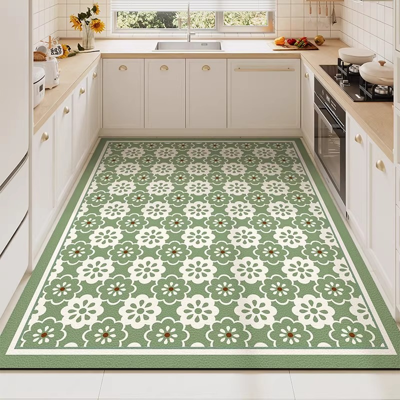 Commercial Kitchen Mats Anti Fatigue - カーペットキッチン用 Pvc フロアマット大型防水ノンスリップカーペット革抗疲労フットマットレトロ家の装飾敷物