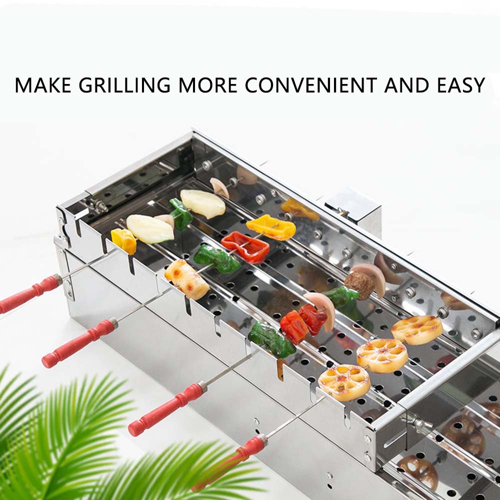 Hot Dog Roller Grill - 幅調整可能なステンレス製業務用回転グリル機、自動スキュワー式ホットドッグローラー調理器（ケータリング用）