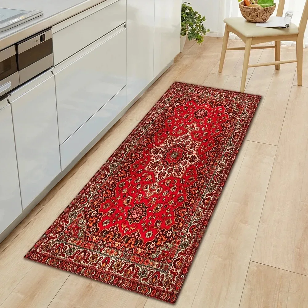 Commercial Kitchen Mats Anti Fatigue - クラシックペルシャデザインキッチンラグ滑り止めフロアマット、リビングルーム、廊下、寝室、ベッドサイドランナーラグ、抗疲労