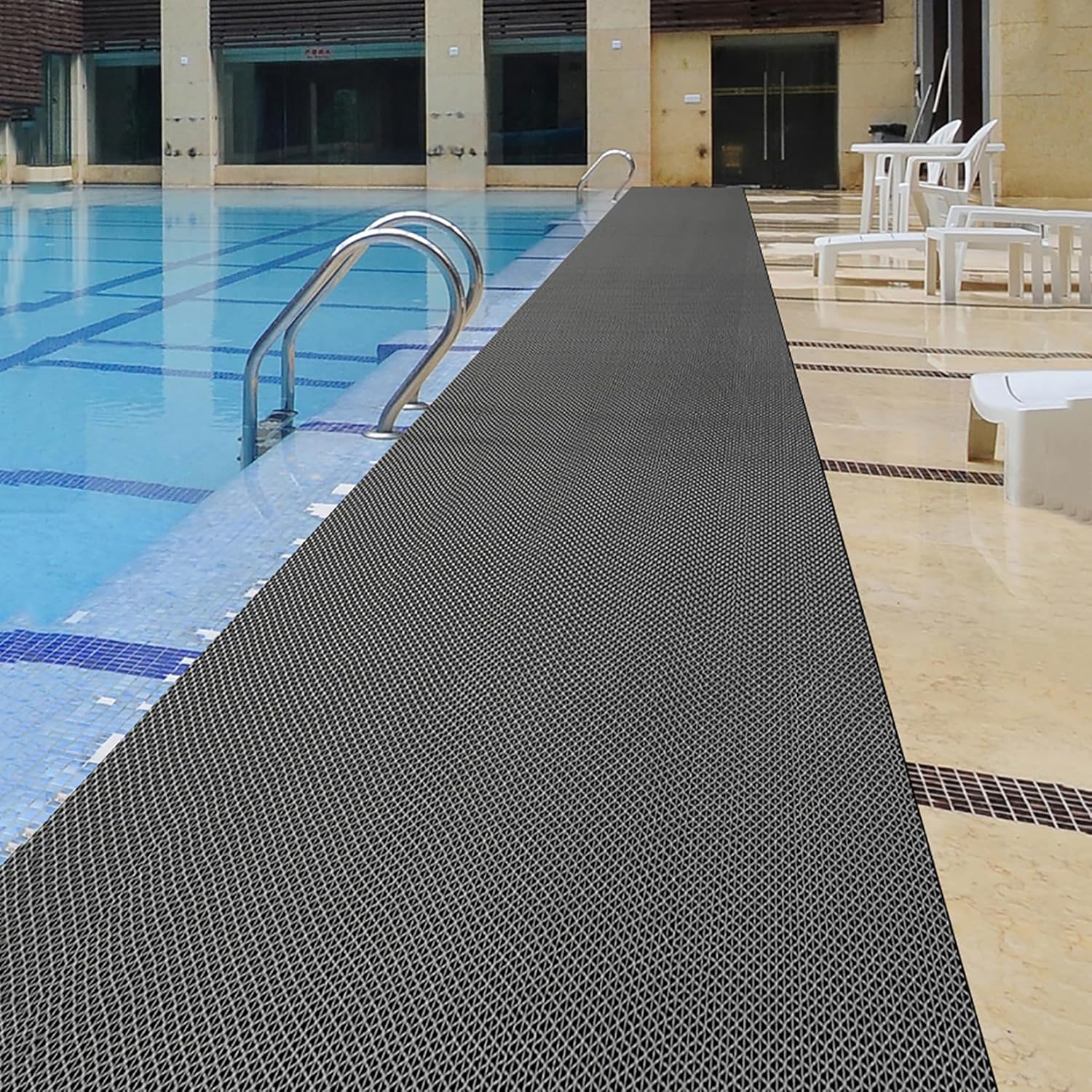 Commercial Kitchen Mats Anti Fatigue - プール、バスルーム、業務用キッチンなど、PVC製滑り止め・抗疲労マット、グレー色