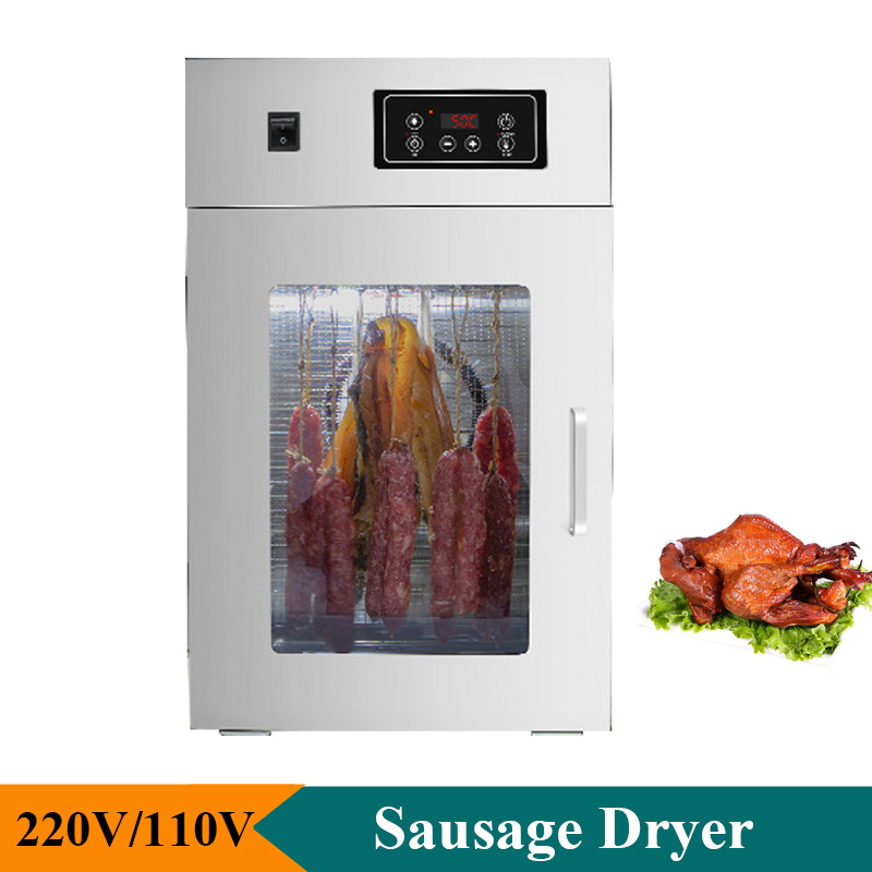 Commercial Food Dehydrator - 家庭用ソーセージ乾燥機電気 220V 110V 食品乾燥機脱水機硬化肉チキンベーコンメーカー商業