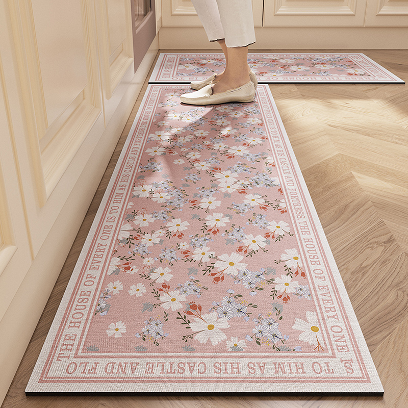 Commercial Kitchen Mats Anti Fatigue - キッチンフロアマット PVCレザー 防水 滑り止め ロングラグ 疲労軽減