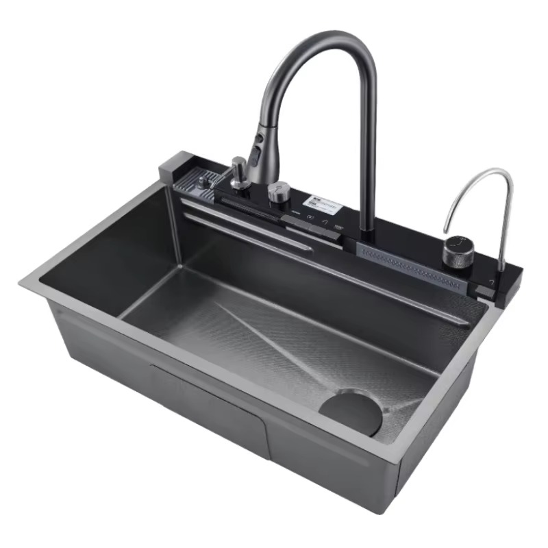 Commercial Quality Kitchen Faucet - 高品質キッチンシンク シングルボウル ステンレス製シンクセット 業務用 手作り スマートシンク