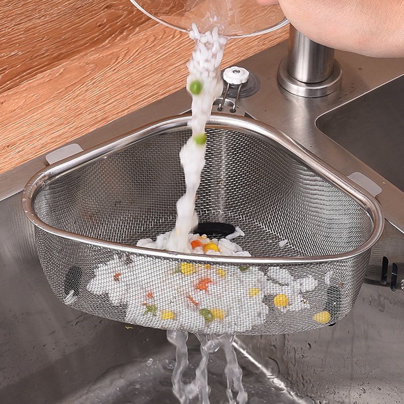 Commercial Kitchen Rack - ステンレス鋼のキッチンシンクの棚,キッチンの食器棚,野菜,皮,卵フィルター,収納オーガナイザー