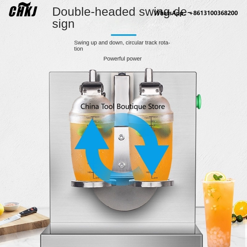 Bar Blender Mixing - シェイカーパールミルクティーショップシェイカー自動ダブルヘッドミキサーブレンダー110-240vレギュレーターブレンダージュースミキシングバー用品