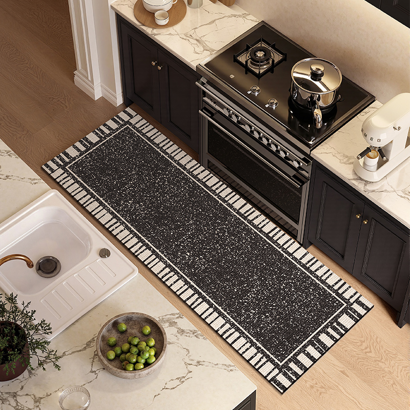 Commercial Kitchen Mats Anti Fatigue - キッチンフロアマット滑り止め抗疲労カーペットPVCレザー防水フットマットロングラグモダンなスタイルの家の装飾ビニールラグ