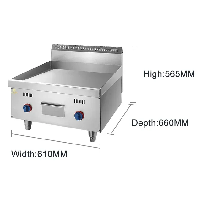 業務用厨房ステンレス製フラットプレートガスグリドル - Commercial Kitchen Griddle のレビューと価格