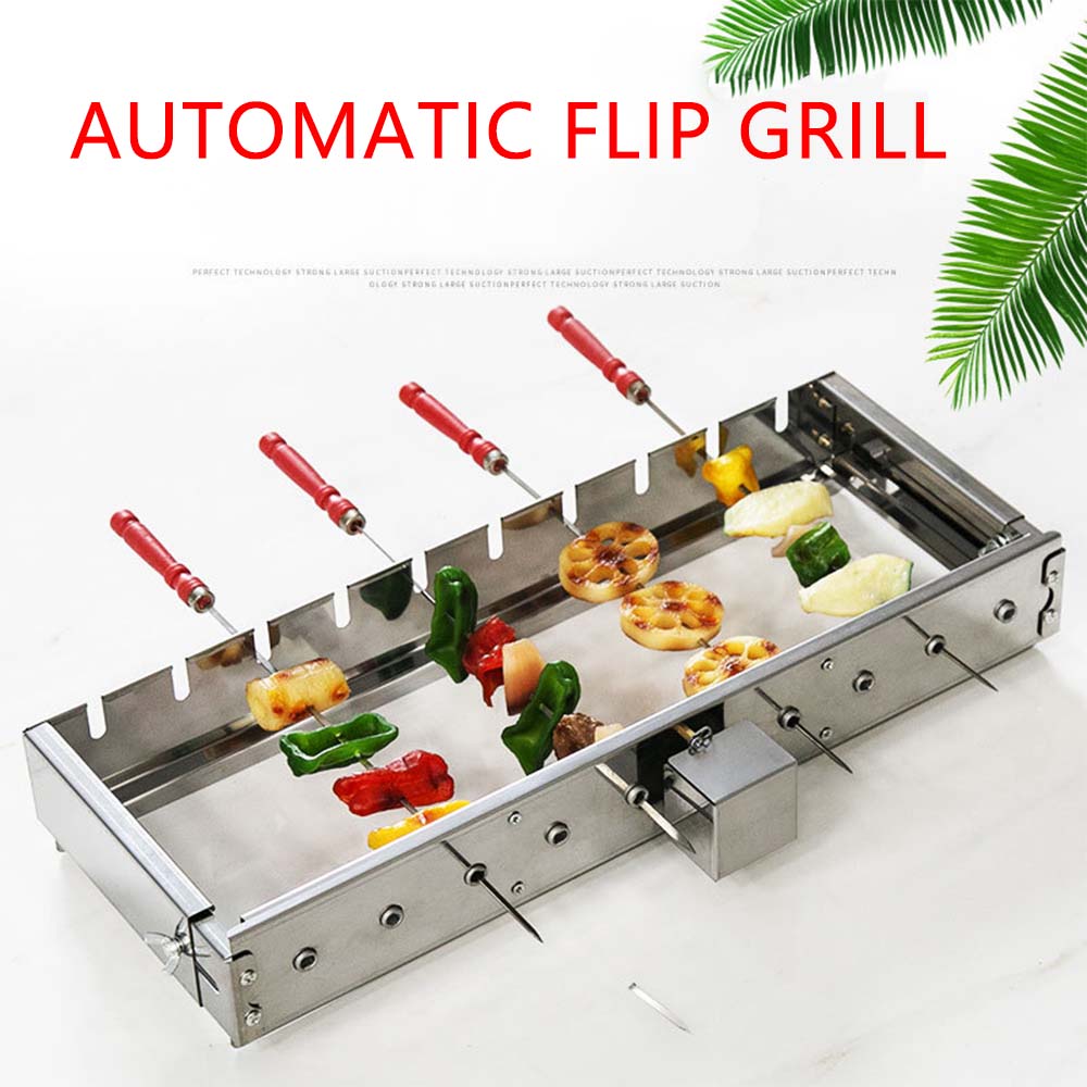 商用ステンレス鋼グリル串全自動バーベキュー回転機幅調整可能ホ - Commercial Kitchen Griddle のレビューと価格