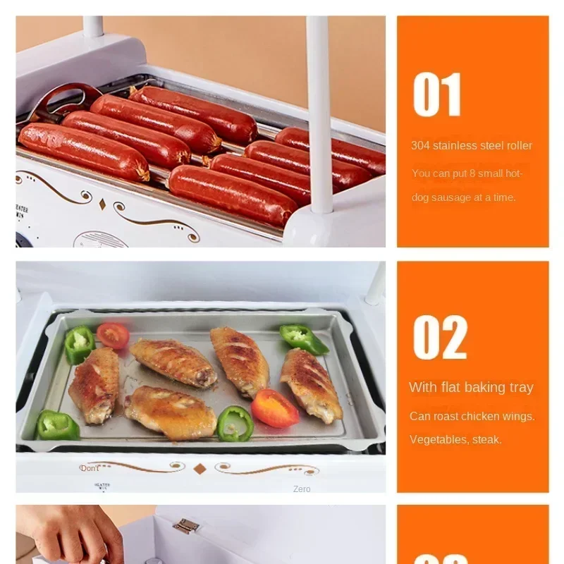 新しい多機能ローストソーセージマシン小型グリルソーセージマシ - Hot Dog Roller Grill のレビューと価格