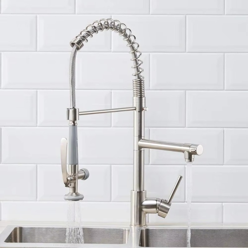 キッチンシンク蛇口 モダン コンテンポラリー セラミック ウ - Commercial Quality Kitchen Faucet のレビューと価格