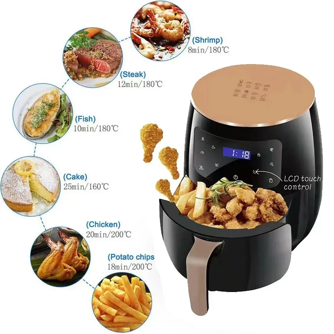 6L エアフライヤー多機能インテリジェントタッチスクリーンオ - Commercial Kitchen Appliance のレビューと価格