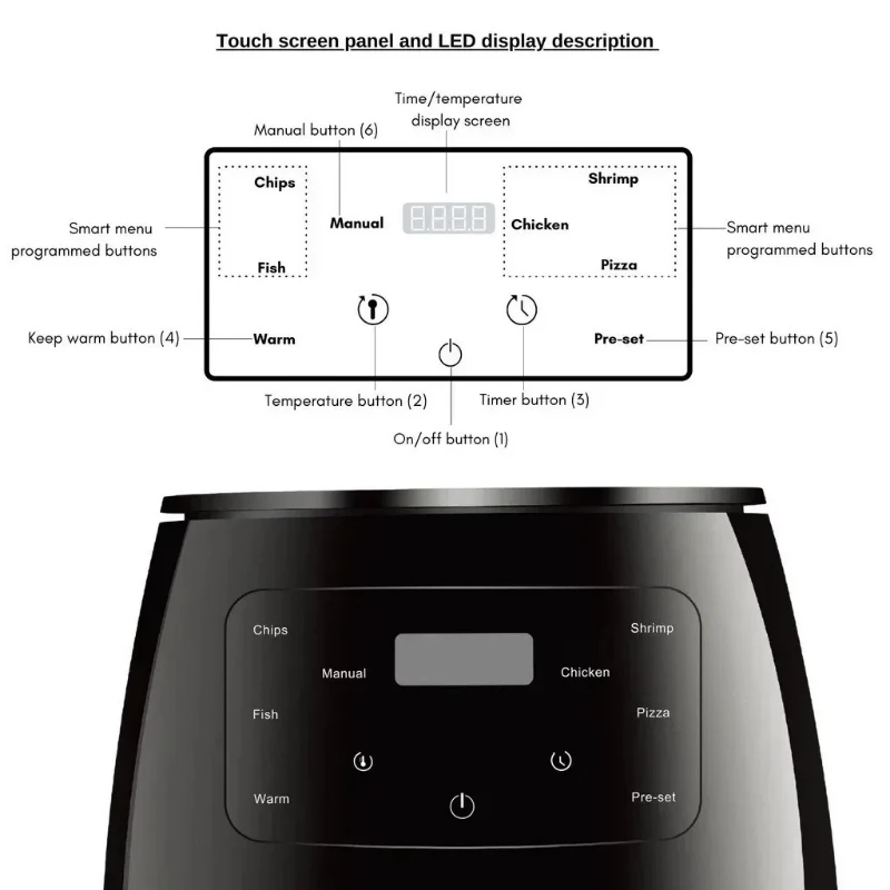 6L エアフライヤー多機能インテリジェントタッチスクリーンオ - Commercial Kitchen Appliance のレビューと価格