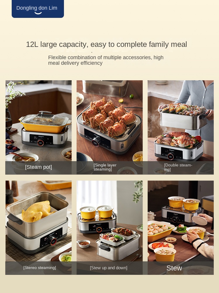 多機能家庭用スチーマー,Donlim-DL-1005,ステン - Commercial Kitchen Steamer のレビューと価格