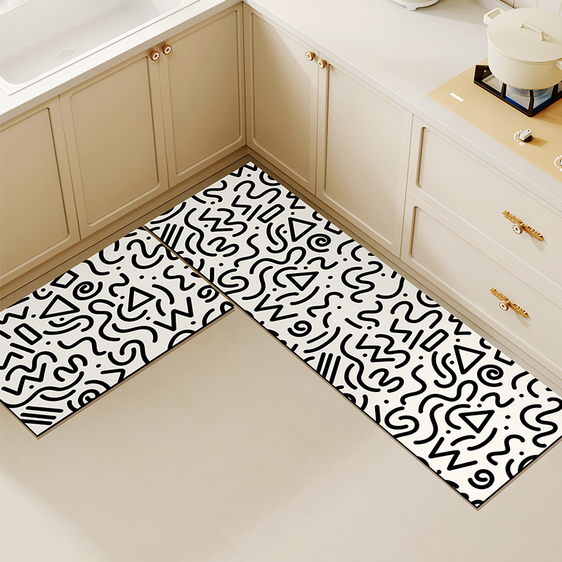 キッチンカーペットロングラグPVCレザー防水フロアマット家の - Commercial Kitchen Mats Anti Fatigue のレビューと価格