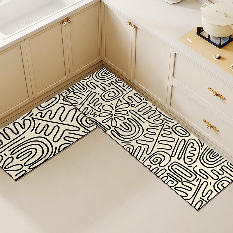 キッチンカーペットロングラグPVCレザー防水フロアマット家の - Commercial Kitchen Mats Anti Fatigue のレビューと価格