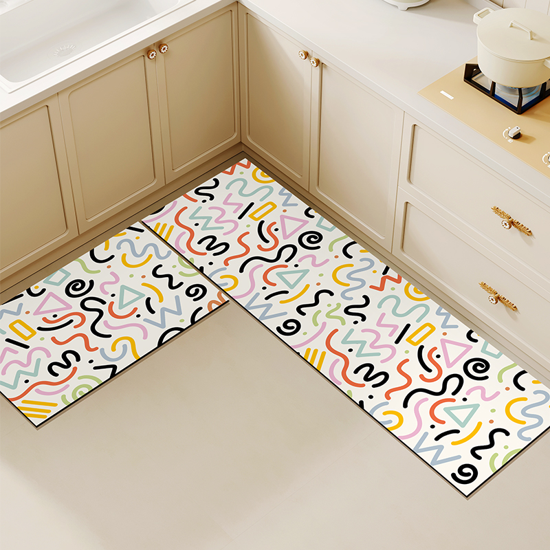 キッチンカーペットロングラグPVCレザー防水フロアマット家の - Commercial Kitchen Mats Anti Fatigue のレビューと価格