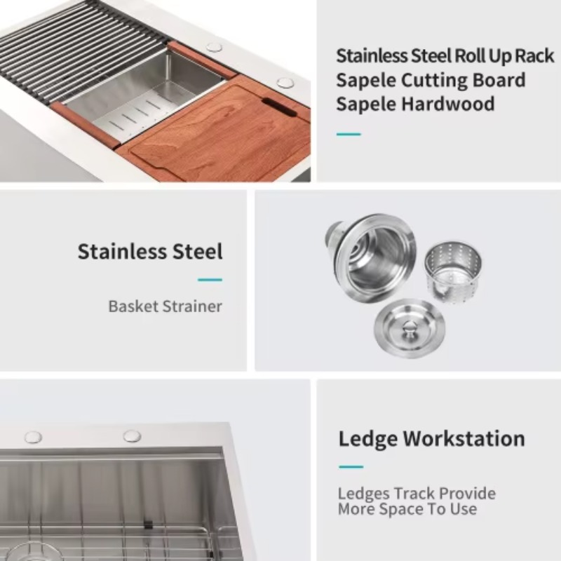 ATVヘビーデューティー業務用36x22インチファームハウス - Commercial Kitchen Sink のレビューと価格