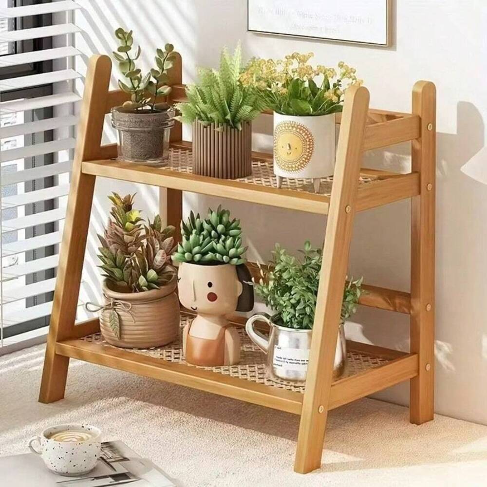 2段式竹製カウンタートップ収納ラック、木製デスクトップオーガ - Commercial Kitchen Rack のレビューと価格