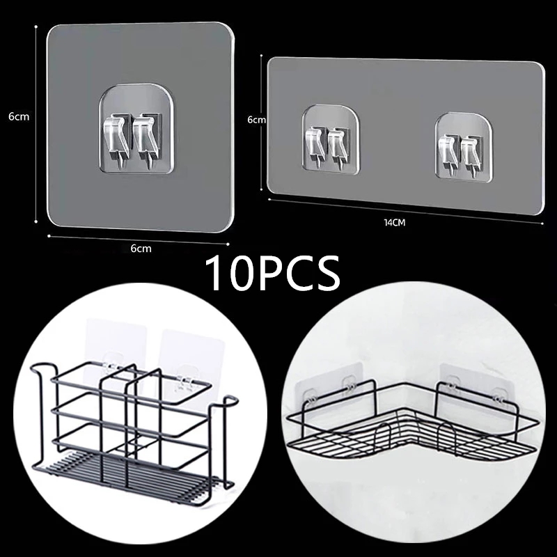 透明フック用ウォール収納ラック,ハンギングアクセサリー,強力 - Commercial Kitchen Rack のレビューと価格