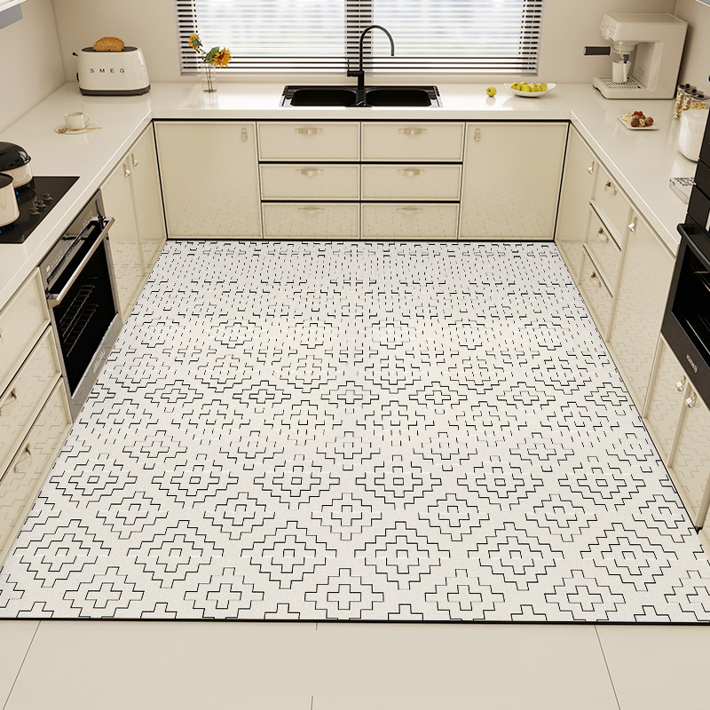 黒のキッチンラグ PVC 防水 大型カーペット ホームデコレ - Commercial Kitchen Mats Anti Fatigue のレビューと価格