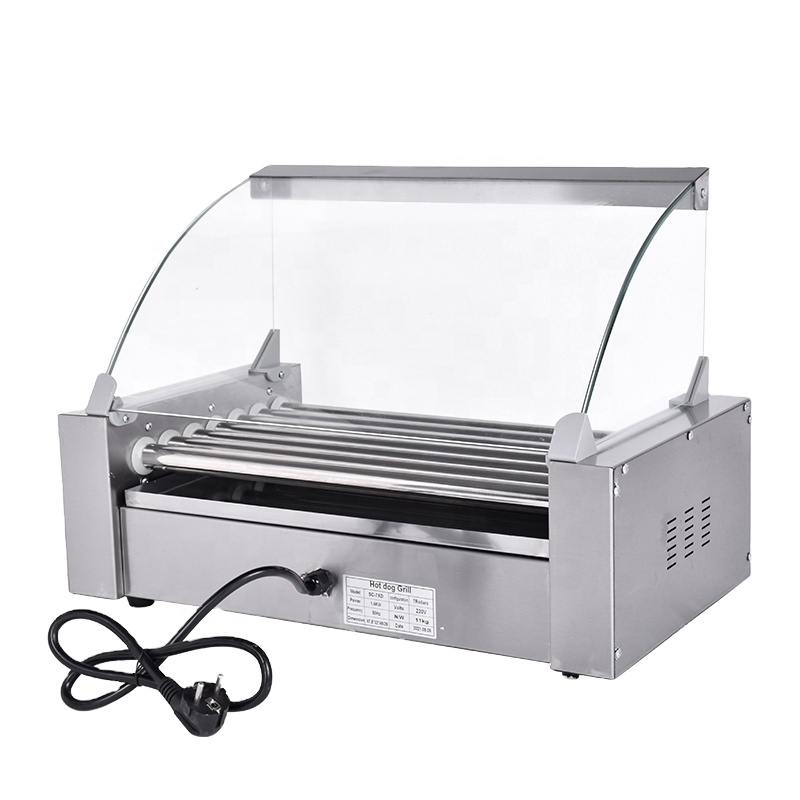 新型ホットドッグローラーグリルマシン 7つのノンスティックロ - Hot Dog Roller Grill のレビューと価格