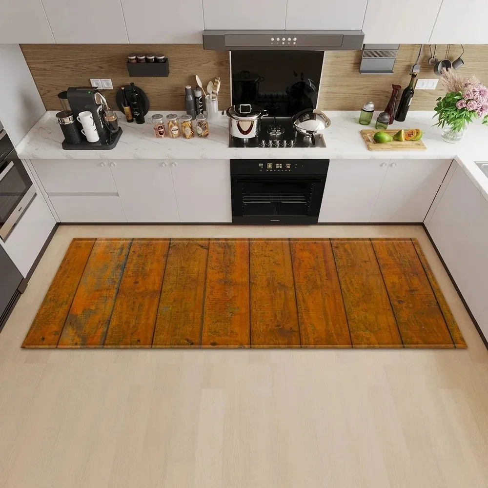 クラシックな木目調プリントフロアマット、滑り止め加工、廊下、 - Commercial Kitchen Mats Anti Fatigue のレビューと価格