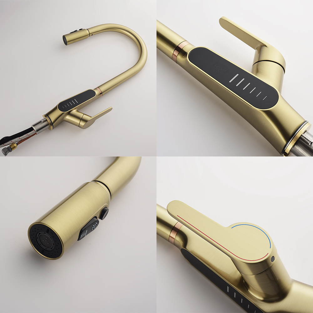 高品質10年保証スマートデジタルキッチン水栓真鍮製ミキサータ - Commercial Quality Kitchen Faucet のレビューと価格