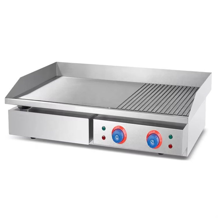業務用厨房ステンレス製大型フラット機器卓上パンケーキピザバー - Commercial Kitchen Griddle のレビューと価格