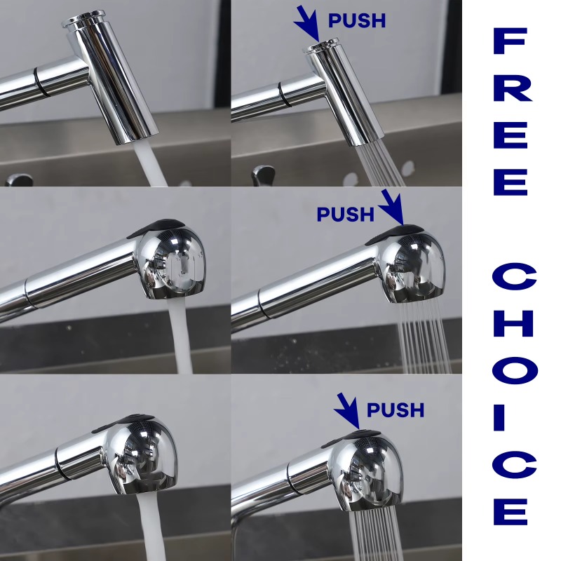 高品質ダブルハンドルカウンターマウントクロムメッキ業務用屋外 - Commercial Quality Kitchen Faucet のレビューと価格